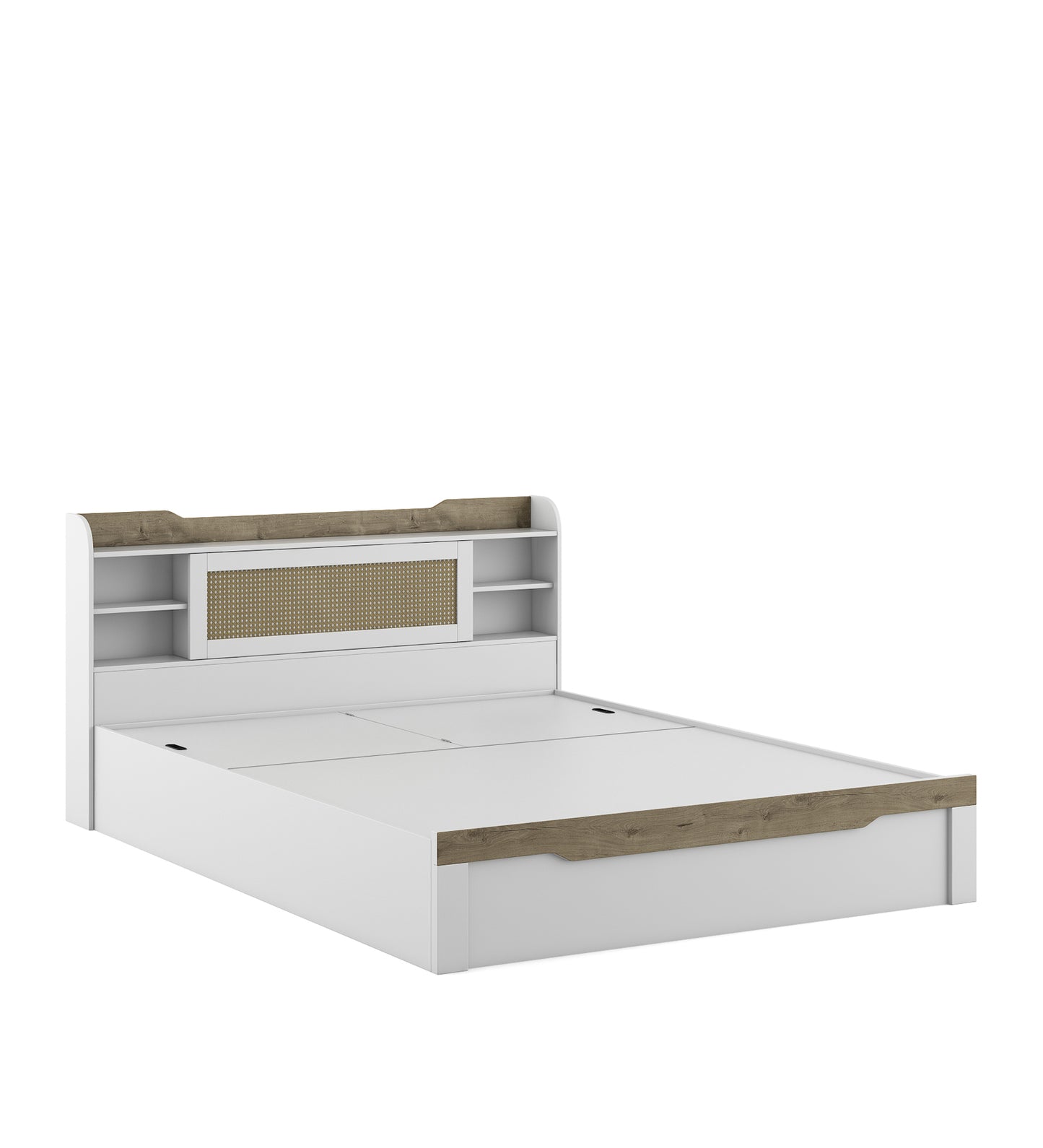 Lilly King bed with 3/4th lift on storage