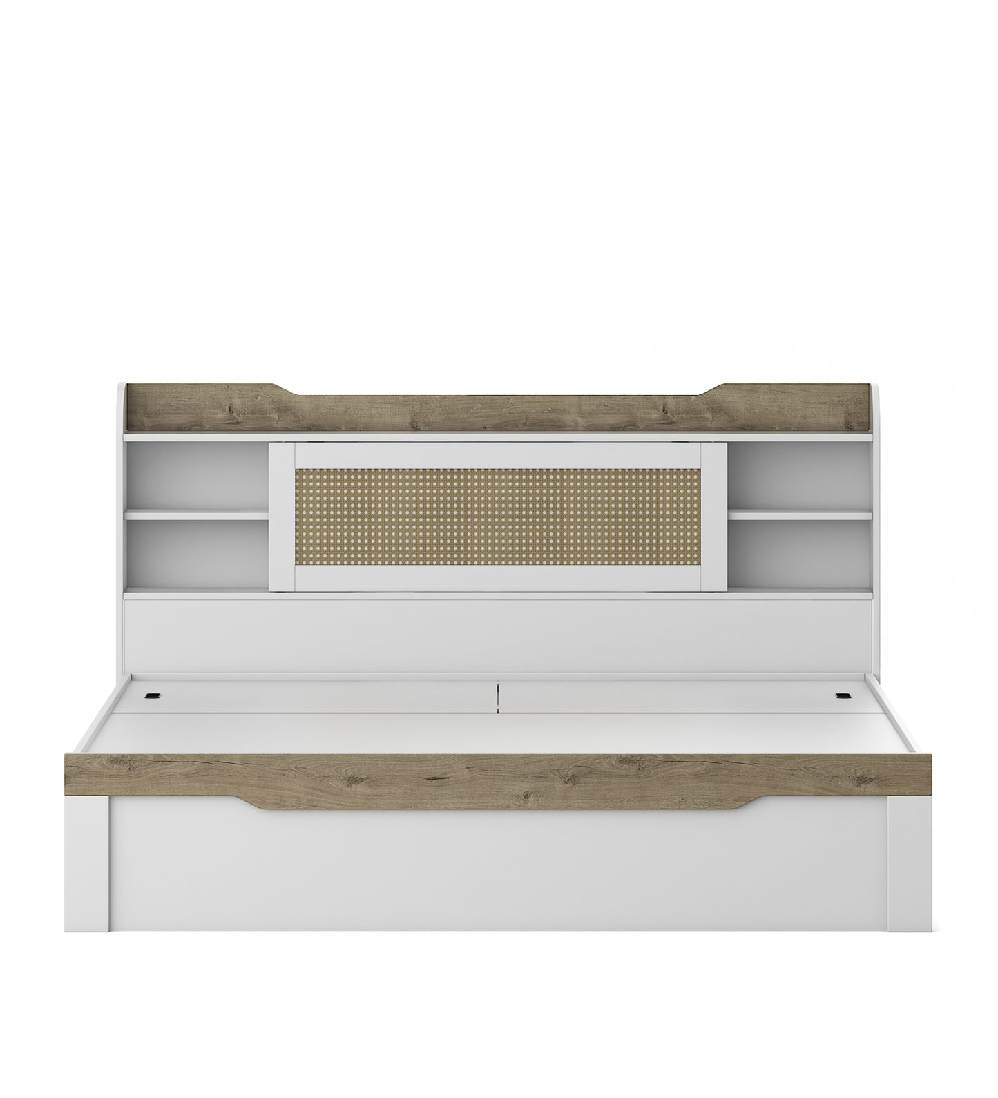 Lilly King bed with 3/4th lift on storage