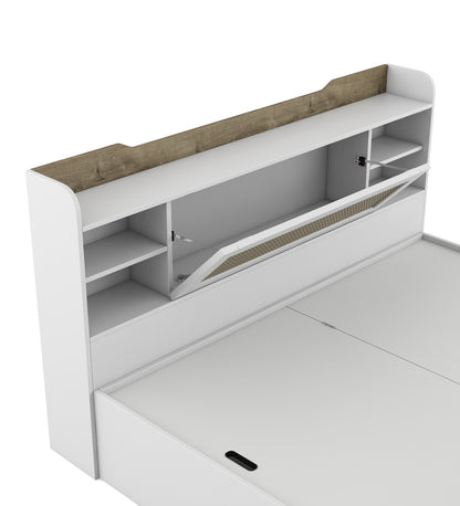 Lilly King bed with 3/4th lift on storage