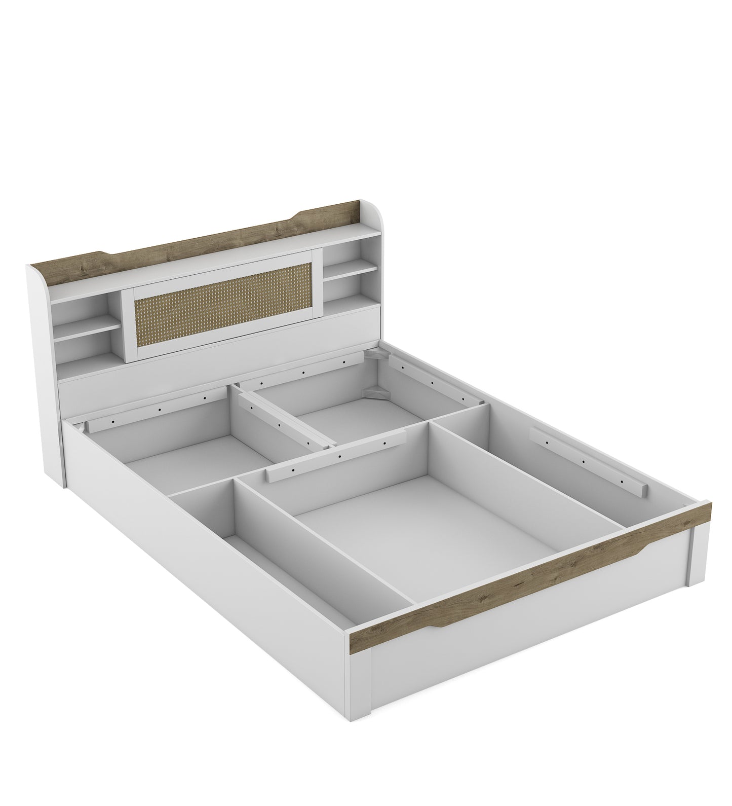 Lilly King bed with 3/4th lift on storage