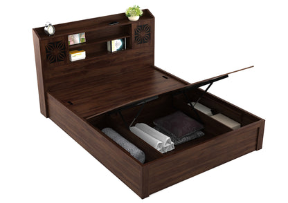 Flora King bed with 3/4th lift on storage