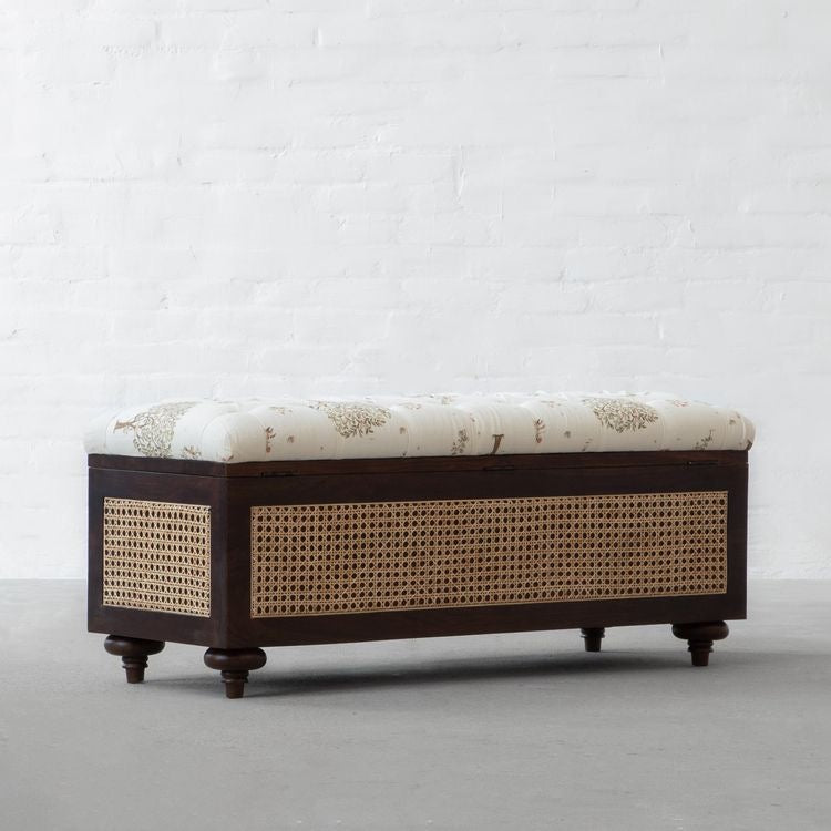 Rattan Storage Ottoman