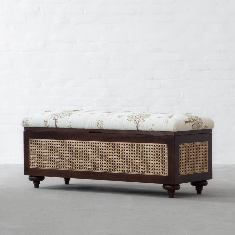 Rattan Storage Ottoman