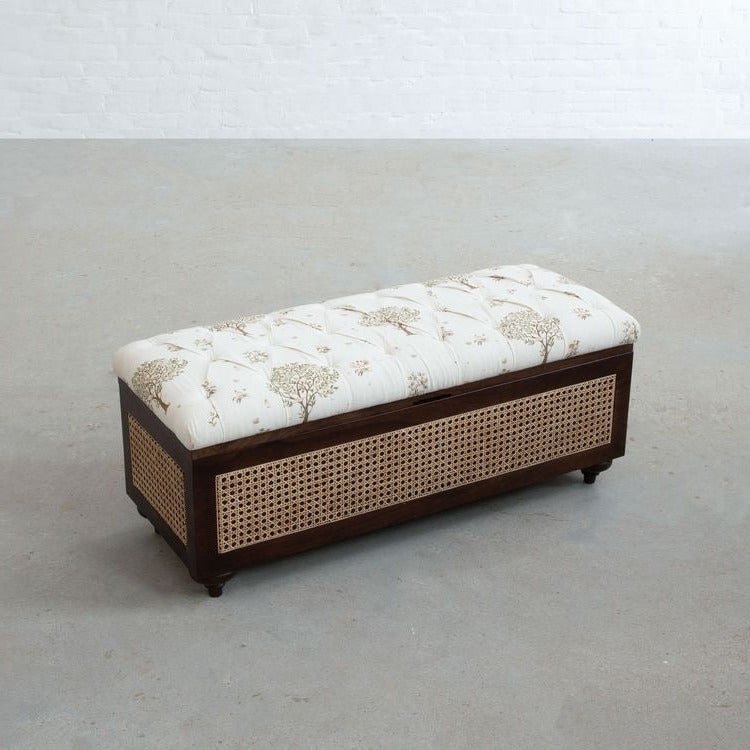 Rattan Storage Ottoman