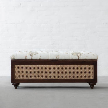 Rattan Storage Ottoman